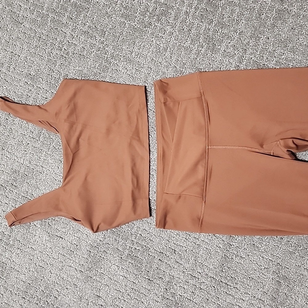 Women's Tan Activewear Set